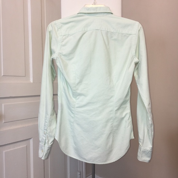 Polo Ralph Lauren Mint/White Striped Oxford - Picture 2 of 5